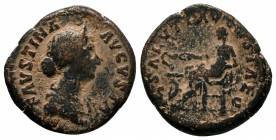 FAUSTINA JUNIOR, wife of Marcus Aurelius. Augusta, 147-175/6 AD. Æ Sestertius 

Condition: Very Fine

Weight: 11.2 gr
Diameter: 26 mm