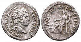 Caracalla, 198-217. Denarius AR.

Condition: Very Fine

Weight: 2.5 gr 
Diameter: 19 mm