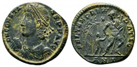 Constans (337-350 AD). AE silvered Follis 

Condition: Very Fine

Weight: 4.4 gr
Diameter: 21 mm