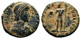 Constantius , as Caesar (316-337 AD). AE Follis

Condition: Very Fine

Weight: 2.4 gr
Diameter: 15 mm
