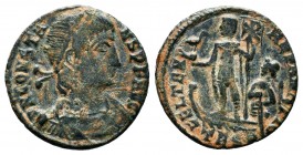 Constans (337-350 AD). AE silvered Follis 

Condition: Very Fine

Weight: 2.2 gr
Diameter: 18 mm