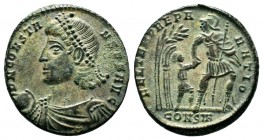 Constans (337-350 AD). AE silvered Follis 

Condition: Very Fine

Weight: 4.6 gr
Diameter: 21 mm