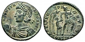 Constans (337-350 AD). AE silvered Follis 

Condition: Very Fine

Weight: 3.0 gr
Diameter: 21 mm