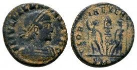 Delmatius Caesar 335-337. AE

Condition: Very Fine

Weight: 1.7 gr
Diameter: 15 mm