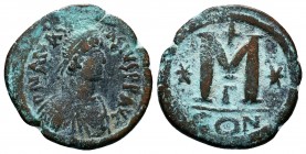Anastasius I. 491-518. AE follis

Condition: Very Fine

Weight: 15.7 gr
Diameter: 93 mm