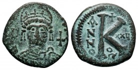 Justinian I. AE Half Follis, 527-565 AD,

Condition: Very Fine

Weight: 4.0 gr
Diameter: 20 mm