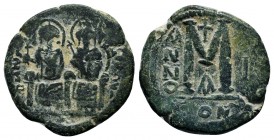 Justin II , with Sophia (565-578 AD). AE Follis

Condition: Very Fine

Weight: 14.0 gr
Diameter: 28 mm