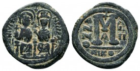 Justin II , with Sophia (565-578 AD). AE Follis

Condition: Very Fine

Weight: 14.0 gr
Diameter: 29 mm