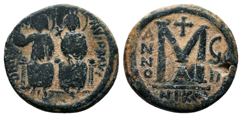 Justin II , with Sophia (565-578 AD). AE Follis

Condition: Very Fine

Weight: 1...