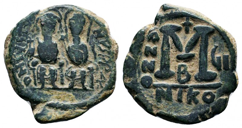 Justin II , with Sophia (565-578 AD). AE Follis

Condition: Very Fine

Weight: 1...