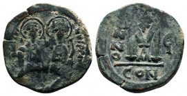 Justin II , with Sophia (565-578 AD). AE Follis

Condition: Very Fine

Weight: 15.0 gr
Diameter: 29 mm