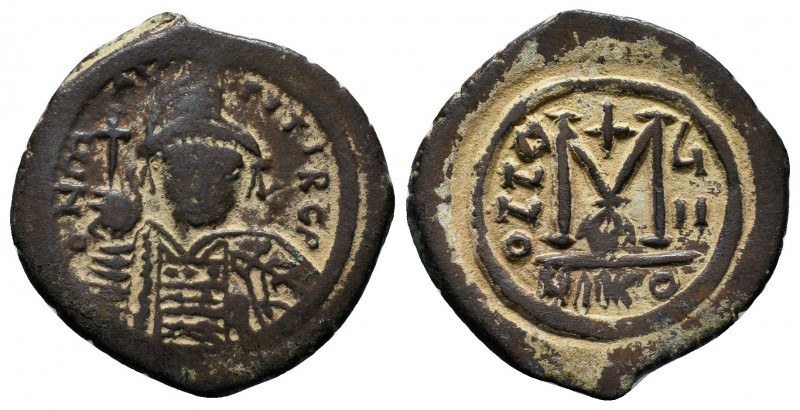 Maurice Tiberius (582-602), Ae Follis,

Condition: Very Fine

Weight: 12.5 gr
Di...