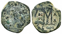 Maurice Tiberius (582-602), Ae Follis,

Condition: Very Fine

Weight: 13.0 gr
Diameter: 33 mm