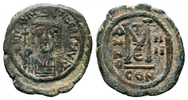 Maurice Tiberius (582-602), Ae Follis,

Condition: Very Fine

Weight: 11.0 gr
Di...