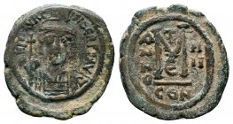 Maurice Tiberius (582-602), Ae Follis,

Condition: Very Fine

Weight: 11.0 gr
Diameter: 30 mm