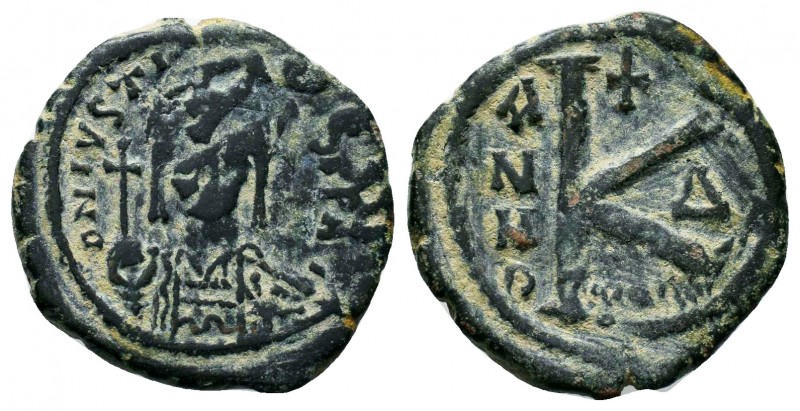 Justinian I. A.D. 527-565. AE half follis

Condition: Very Fine

Weight: 5.5 gr
...