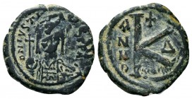 Justinian I. A.D. 527-565. AE half follis

Condition: Very Fine

Weight: 5.5 gr
Diameter: 22 mm