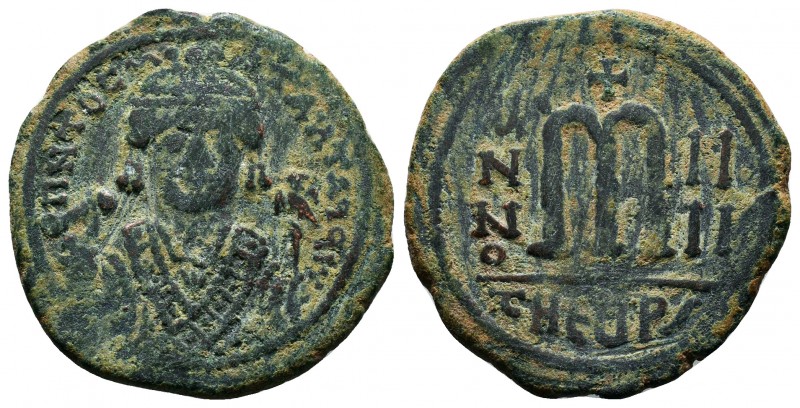 Maurice Tiberius (582-602), Ae Follis,

Condition: Very Fine

Weight: 12.6 gr
Di...