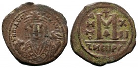 Maurice Tiberius (582-602), Ae Follis,

Condition: Very Fine

Weight: 10.5 gr
Diameter: 30 mm