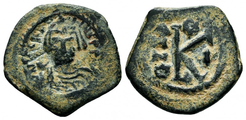 Maurice Tiberius (582-602), Ae

Condition: Very Fine

Weight: 5.3 gr
Diameter: 2...