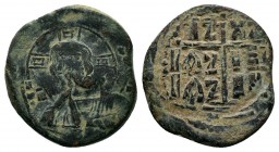 Byzantine Anonymous Follis, Ae 9th -12th C.

Condition: Very Fine

Weight: 11.2 gr
Diameter: 29 mm