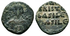 Byzantine Anonymous Follis, Ae 9th -12th C.

Condition: Very Fine

Weight: 4.8 gr
Diameter: 22 mm