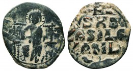 Byzantine Anonymous Follis, Ae 9th -12th C.

Condition: Very Fine

Weight: 5.6 gr
Diameter: 28 mm