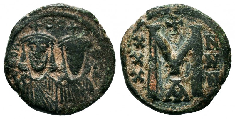 Michael II and Theophilos, 820-829 AD. AE Follis Syracuse. 

Condition: Very Fin...