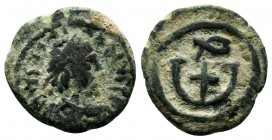 Justin I. 565-578. AE

Condition: Very Fine

Weight: 2.7 gr
Diameter: 16 mm