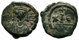 Maurice Tiberius. 582-602.

Condition: Very Fine

Weight: 3.4 gr
Diameter: 18 mm