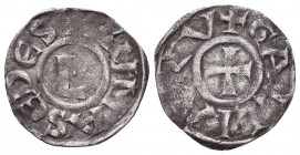 Crusaders Silver, LYON (ARCHBISHOPRIC): Anonymous, 13th century, AE denier, Archdiocese of Lyon issue, + PRIMA SEDES, around crossed L / + GALLIARV ar...