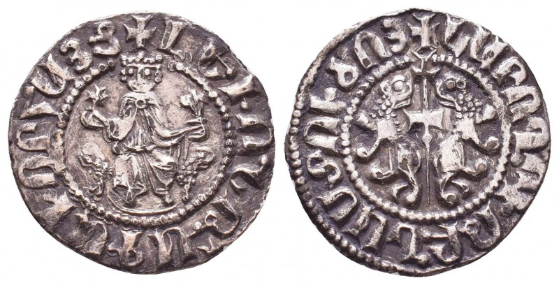 Cilicia, Armenia. Levon I (1187-1219). AR Tram 
Obv. King seated on lion throne....