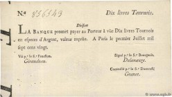Country : FRANCE 
Face Value : 10 Livres Tournois typographié 
Date : 01 juillet 1720 
Period/Province/Bank : Banque de Law 
Catalogue reference :...