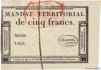Country : FRANCE 
Face Value : 5 Francs Monval cachet rouge 
Date : 18 mars 1796 
Period/Province/Bank : Assignats 
Catalogue reference : Ass.63c ...