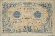 Country : FRANCE 
Face Value : 20 Francs BLEU 
Date : 05 décembre 1912 
Period/Province/Bank : Banque de France, XXe siècle 
Catalogue reference :...