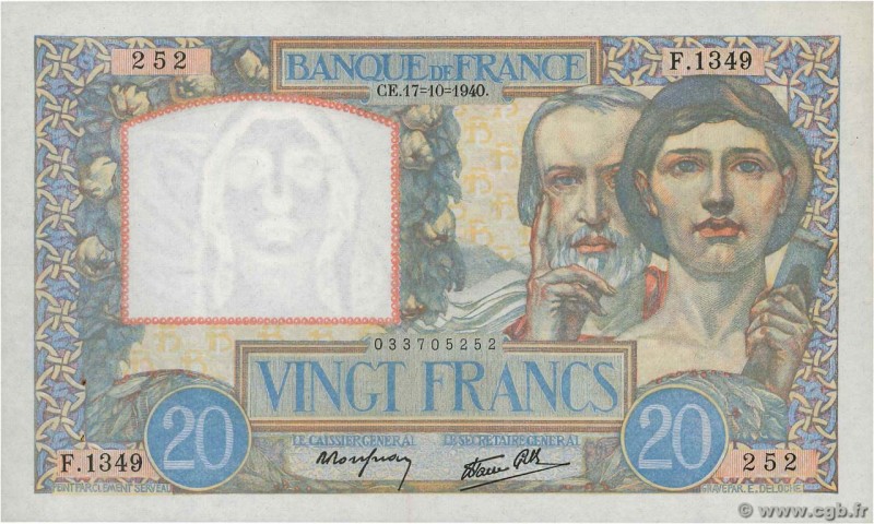 Country : FRANCE 
Face Value : 20 Francs TRAVAIL ET SCIENCE 
Date : 17 octobre...