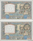Country : FRANCE 
Face Value : 20 Francs TRAVAIL ET SCIENCE Consécutifs 
Date : 17 octobre 1940 
Period/Province/Bank : Banque de France, XXe siècl...