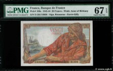 Country : FRANCE 
Face Value : 20 Francs PÊCHEUR 
Date : 07 octobre 1943 
Period/Province/Bank : Banque de France, XXe siècle 
Catalogue reference...