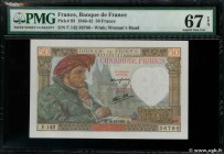 Country : FRANCE 
Face Value : 50 Francs JACQUES CŒUR 
Date : 18 décembre 1941 
Period/Province/Bank : Banque de France, XXe siècle 
Catalogue ref...