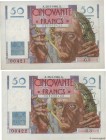 Country : FRANCE 
Face Value : 50 Francs LE VERRIER Consécutifs 
Date : 28 mars 1946 
Period/Province/Bank : Banque de France, XXe siècle 
Catalog...