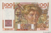 Country : FRANCE 
Face Value : 100 Francs JEUNE PAYSAN Favre-Gilly 
Date : 17 juillet 1947 
Period/Province/Bank : Banque de France, XXe siècle 
C...