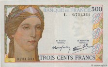 Country : FRANCE 
Face Value : 300 Francs 
Date : (06 octobre 1938) 
Period/Province/Bank : Banque de France, XXe siècle 
Catalogue reference : F....