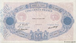 Country : FRANCE 
Face Value : 500 Francs BLEU ET ROSE 
Date : 08 avril 1927 
Period/Province/Bank : Banque de France, XXe siècle 
Catalogue refer...