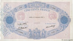 Country : FRANCE 
Face Value : 500 Francs BLEU ET ROSE 
Date : 03 novembre 1932 
Period/Province/Bank : Banque de France, XXe siècle 
Catalogue re...