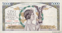 Country : FRANCE 
Face Value : 5000 Francs VICTOIRE modifié, taille douce 
Date : 13 octobre 1938 
Period/Province/Bank : Banque de France, XXe siè...