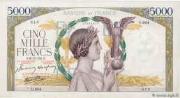 Country : FRANCE 
Face Value : 5000 Francs VICTOIRE Impression à plat 
Date : 26 décembre 1941 
Period/Province/Bank : Banque de France, XXe siècle...