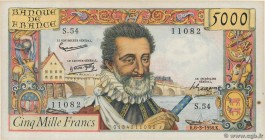 Country : FRANCE 
Face Value : 5000 Francs HENRI IV 
Date : 06 mars 1958 
Period/Province/Bank : Banque de France, XXe siècle 
Catalogue reference...