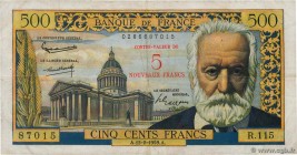 Country : FRANCE 
Face Value : 5 NF sur 500 Francs Victor HUGO 
Date : 12 février 1959 
Period/Province/Bank : Banque de France, XXe siècle 
Catal...