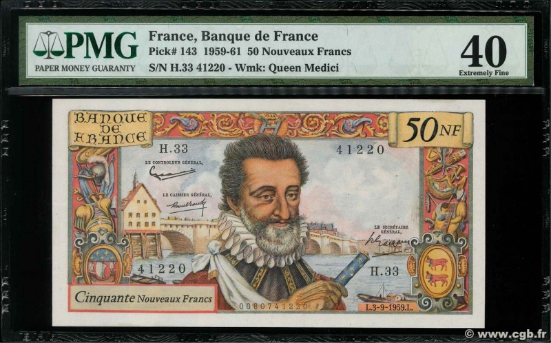 Country : FRANCE 
Face Value : 50 Nouveaux Francs HENRI IV 
Date : 03 septembr...