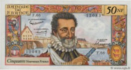 Country : FRANCE 
Face Value : 50 Nouveaux Francs HENRI IV 
Date : 06 juillet 1961 
Period/Province/Bank : Banque de France, XXe siècle 
Catalogue...